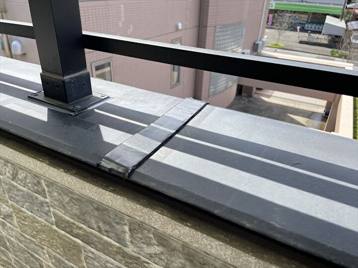 雨漏り補修工事が無事終了したベランダ