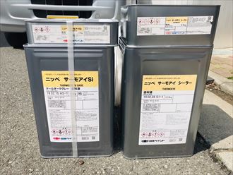 江戸川区南小岩にて急こう配コロニアル屋根に遮熱塗料サーモアイで屋根塗装を行います