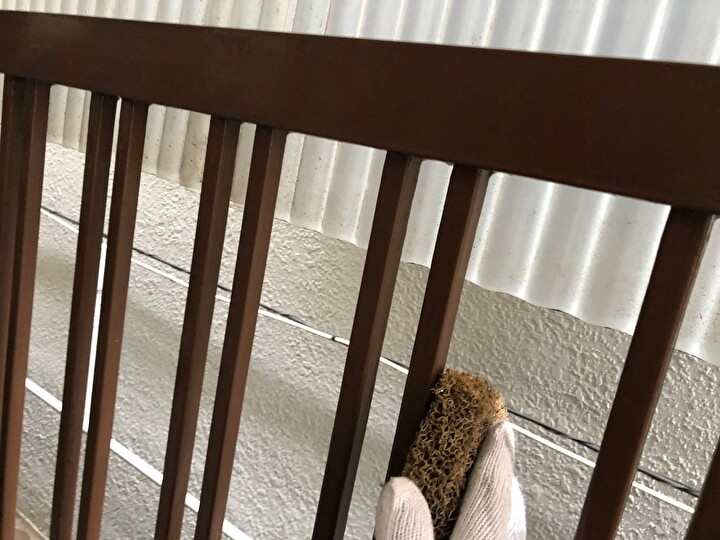 塗装前の下地処理（ケレン）作業