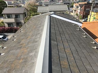 葛飾区南水元で屋根塗装工事。遮熱塗料ニッペのサーモアイで塗装致しました