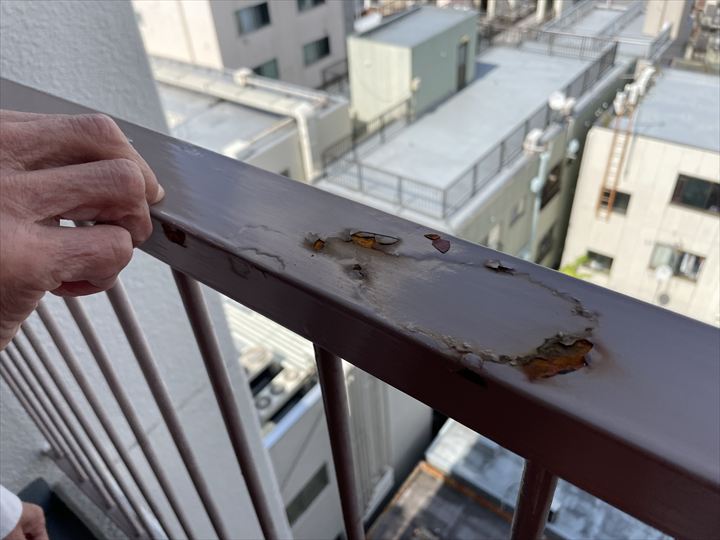 手摺の錆