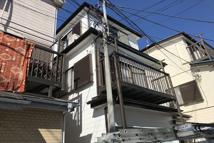 江戸川区西篠崎で屋根外壁の塗装工事、日本ペイントパーフェクトシリーズで施工