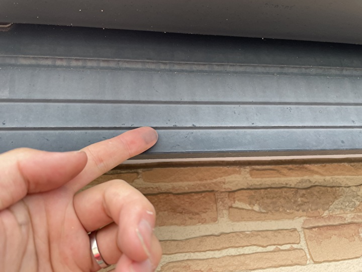 付帯部は塗装の劣化が早くチョーキング症状が発生