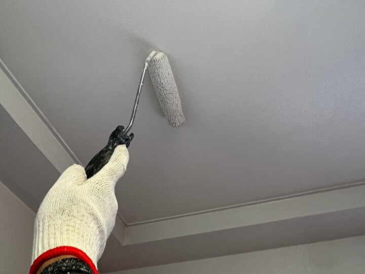 水性ケンエースの中塗り作業