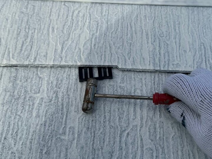 タスペーサーの設置する作業工程