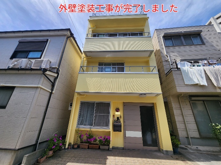 オーデフレッシュFを使用した外壁塗装工事完了