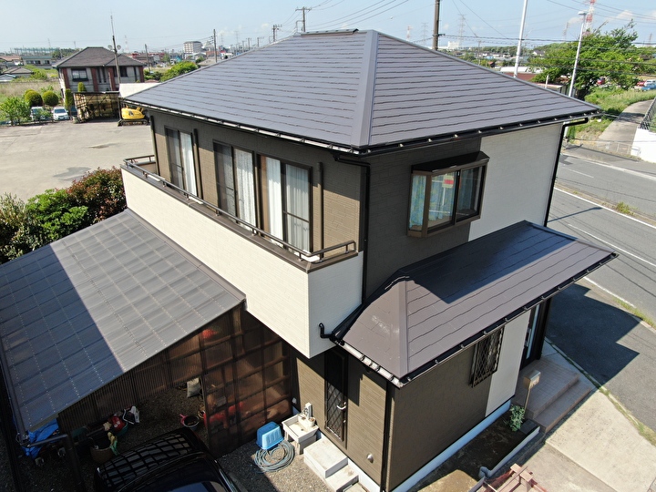 武蔵野市にて遮熱塗料と超低汚染塗料を用いて「屋根塗装と外壁塗装」工事を実施しました