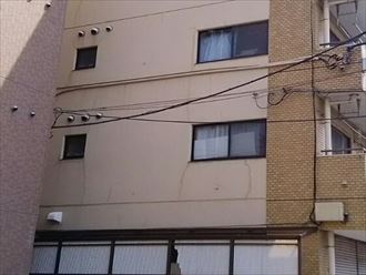 葛飾区｜マンションのモルタル外壁クラック補修と部分塗装で美観性向上！