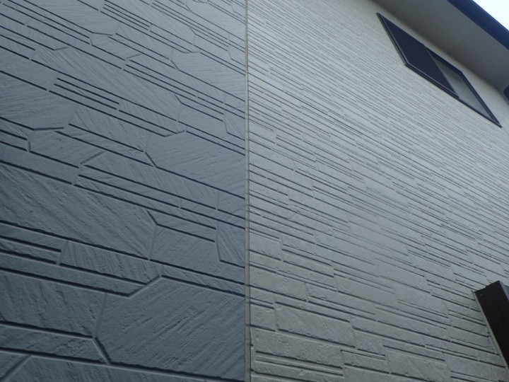 一部張替え箇所のある外壁