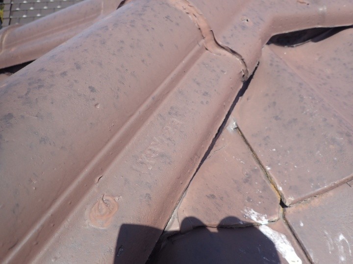 塗膜の劣化が進行して色褪せが見られる状況