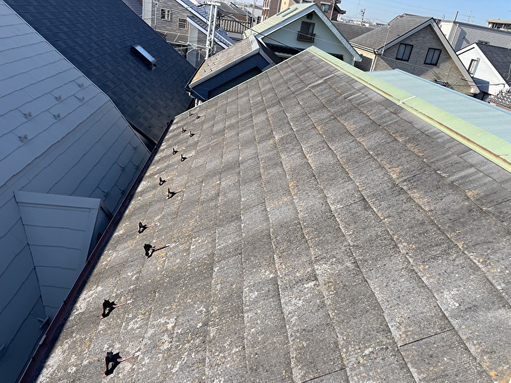 葛飾区柴又にてヤネフレッシュF（RC-118）を用いた屋根塗装工事を行いました