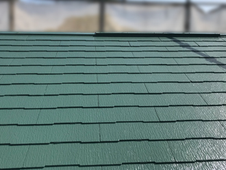 江戸川区春江町にてサーモアイSiのクールミラノグリーンで化粧スレートの屋根塗装工事を実施いたしました！