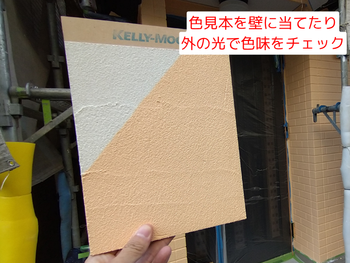 外の光で確認する 実際の色味チェック