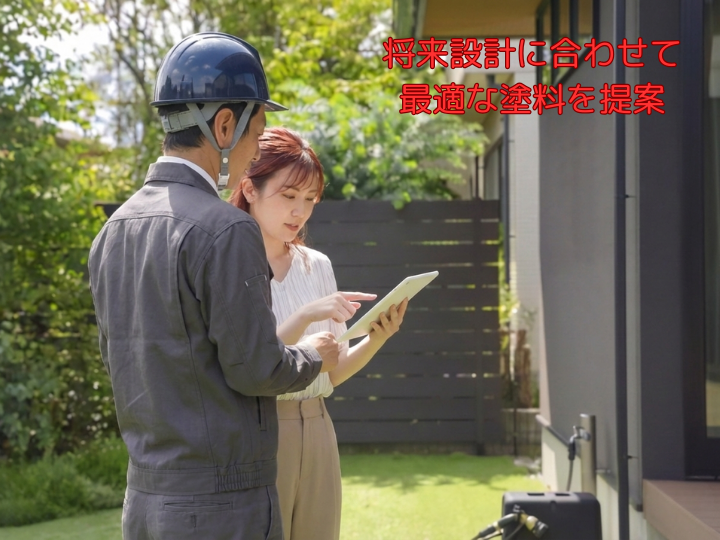 将来設計に合わせて 最適な塗料を提案