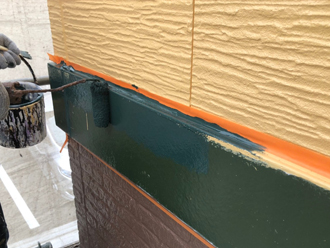江戸川区西瑞江で塗料パーフェクトトップを使用しツートンカラーで外壁塗装工事！