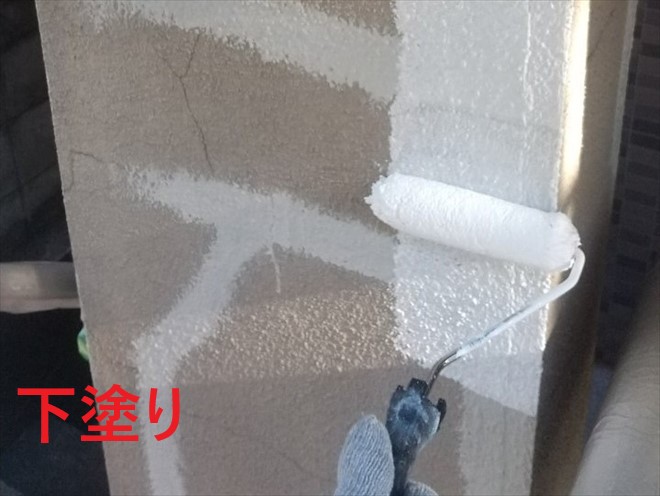世田谷区大原でクラックの入った外壁を弾性塗料を使用して適正価格で塗装します！