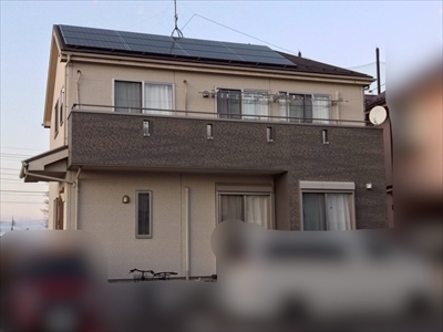 窯業系サイディングの外壁を次世代断熱塗料ダンネストで塗装工事｜調布市飛田給の施工事例