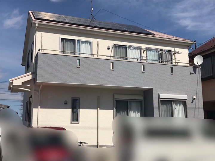 窯業系サイディングの外壁を次世代断熱塗料ダンネストで塗装工事｜調布市飛田給の施工事例