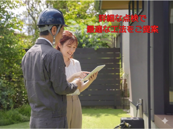 詳細な点検で最適な工法をご提案