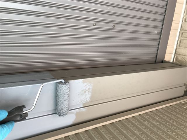 名古屋市熱田区にて鉄部と塩ビ被膜シート部材の塗装