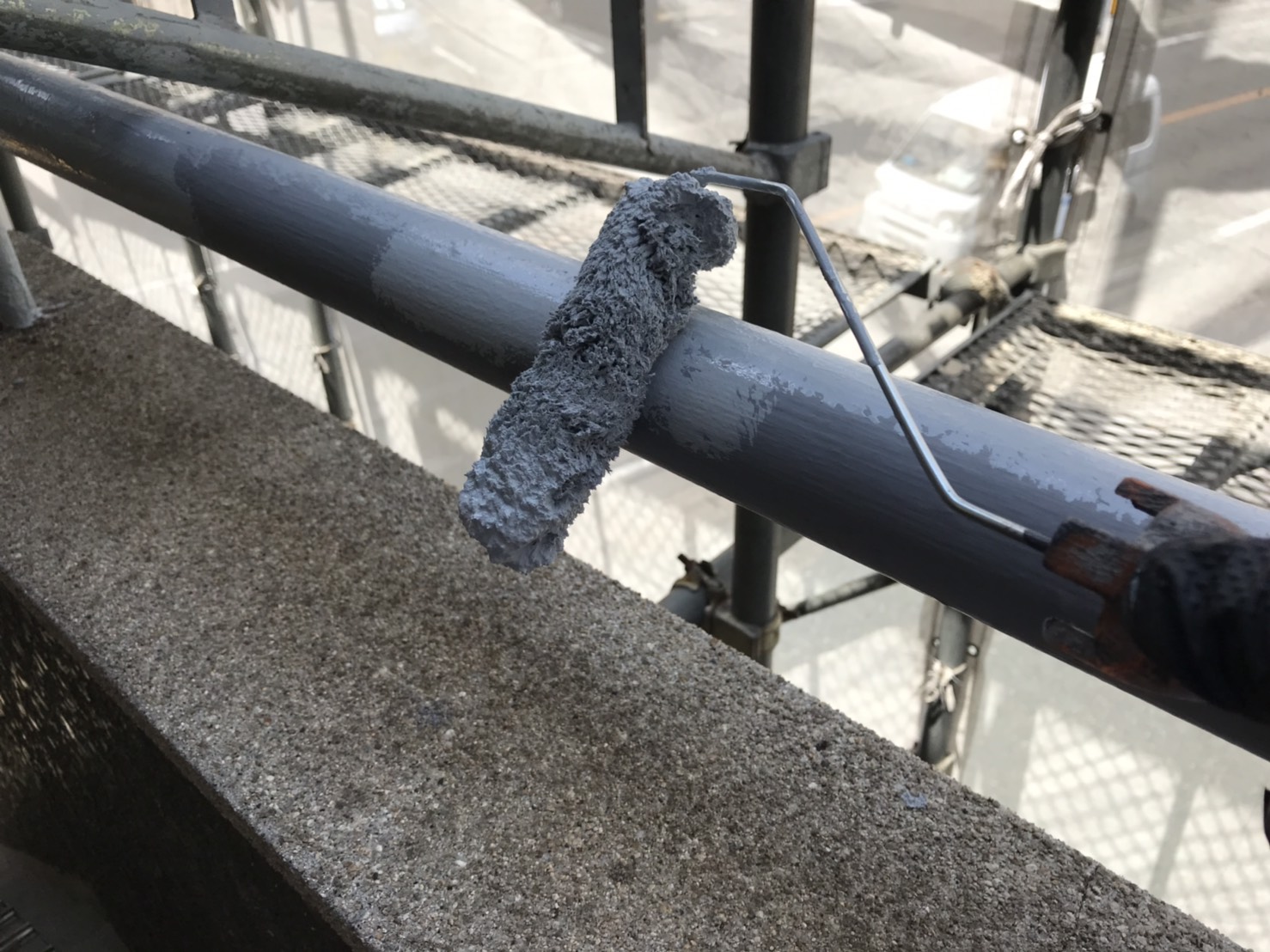手摺の錆止め
