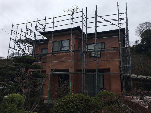 仮設足場解体