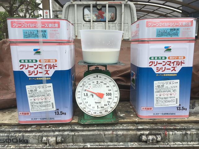 クリ－ンマイルドシリコンで外壁塗装になります。/水戸市開江町