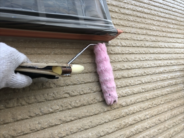 ひたちなか市　サイディング　下塗り