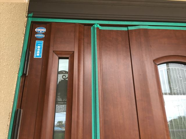 神栖市深芝南/外壁と屋根塗装・養生作業