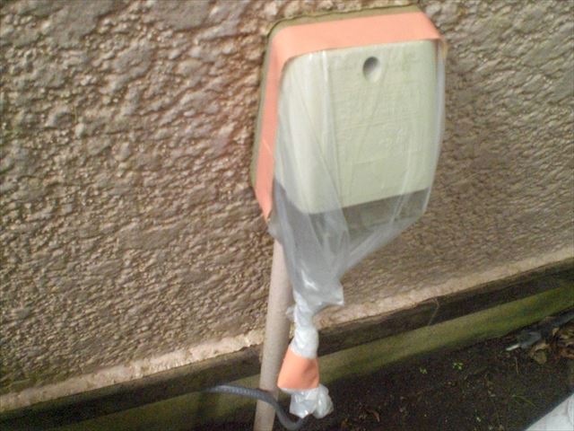 洗浄作業前の養生