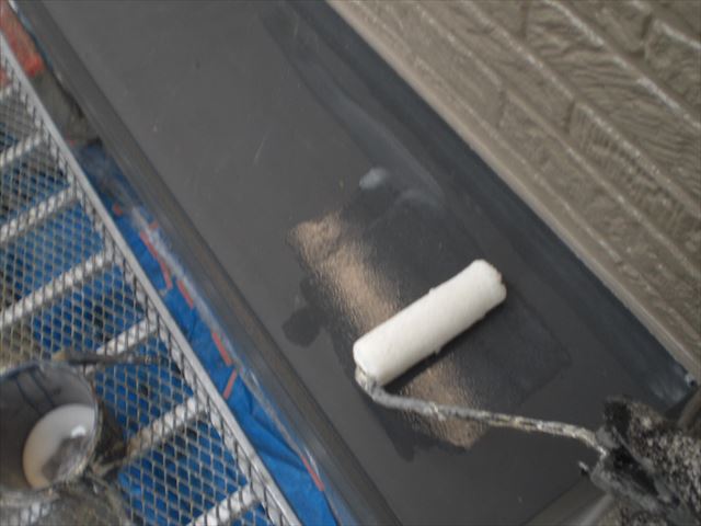 カラーベスト（コロニアル）屋根が、仕上がり。付帯部塗装です。