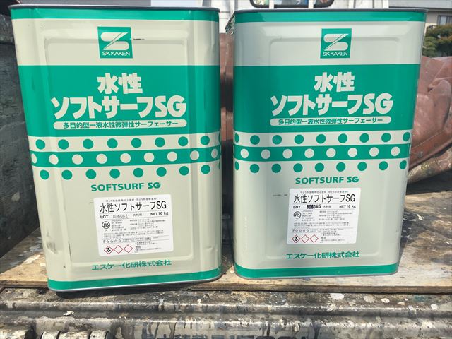 軒天塗装・外壁塗装作業、ミサワホ－ム/茨城町前田