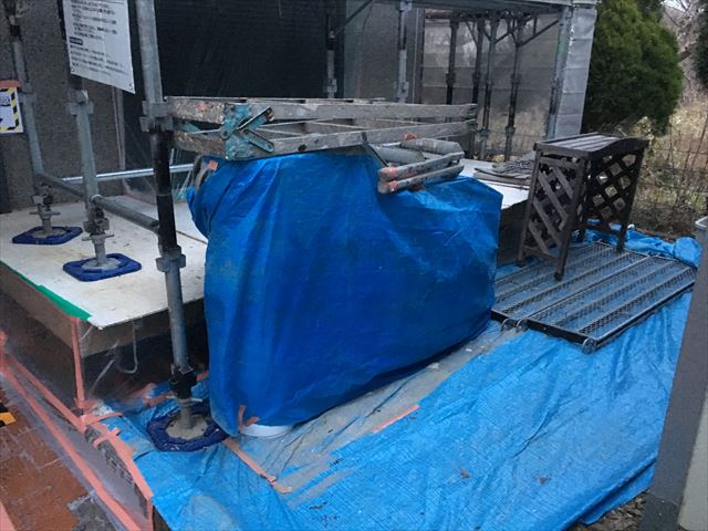 材料置き場養生