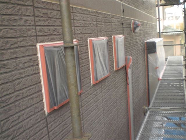 サッシ周りの養生