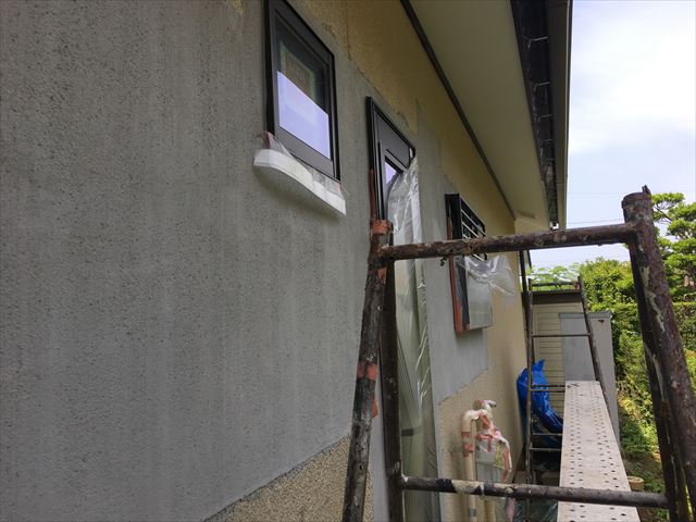 改修モルタル壁