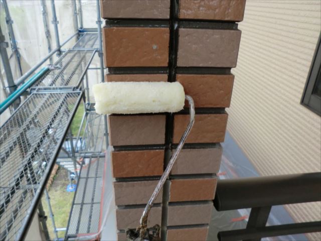 柱型クリヤー塗装、スーパーセランマイルドクリヤー