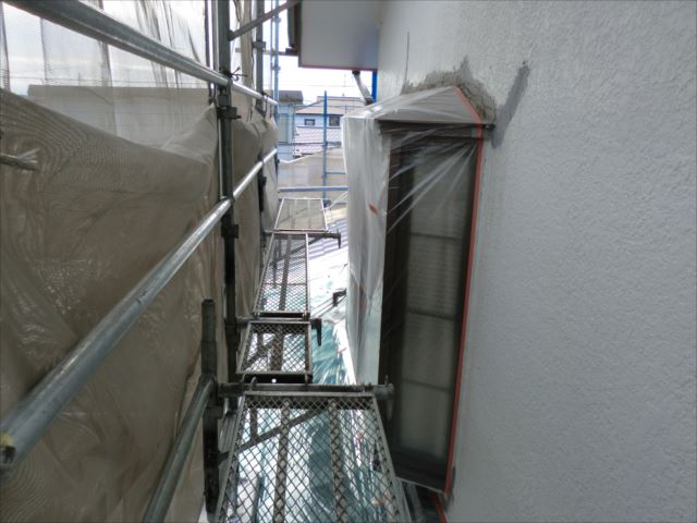 出窓ビニール養生