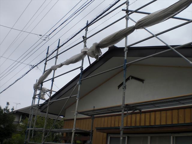 M邸 高圧洗浄後台風対策