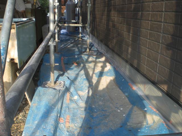 足元養生　ブルーシート