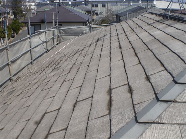 屋根洗浄後