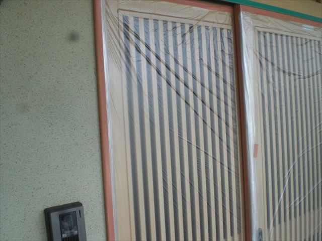 玄関ドア養生