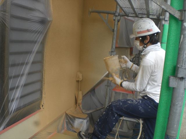 外壁中塗り ソフトスタッコ