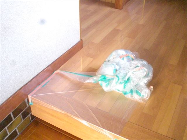 完了後養生剥がし