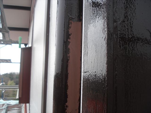 S邸樋上塗り中