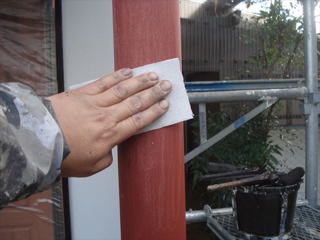 S邸柱ペーパーあて