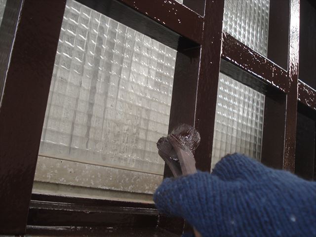 S邸面格子上塗り2回目