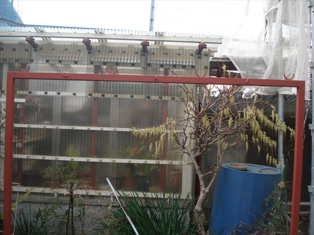 S邸物干し台錆止め後