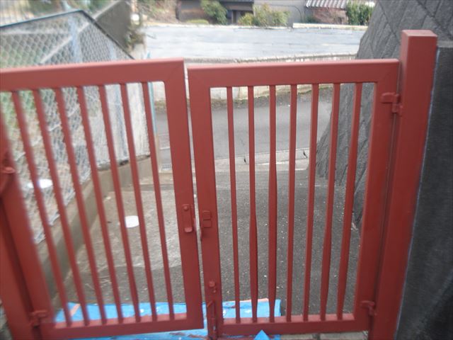 S邸門扉錆止め