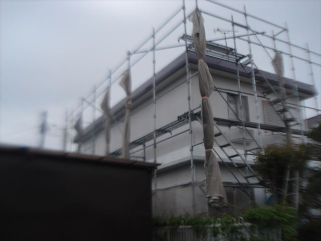 S邸大風対策メッシュ