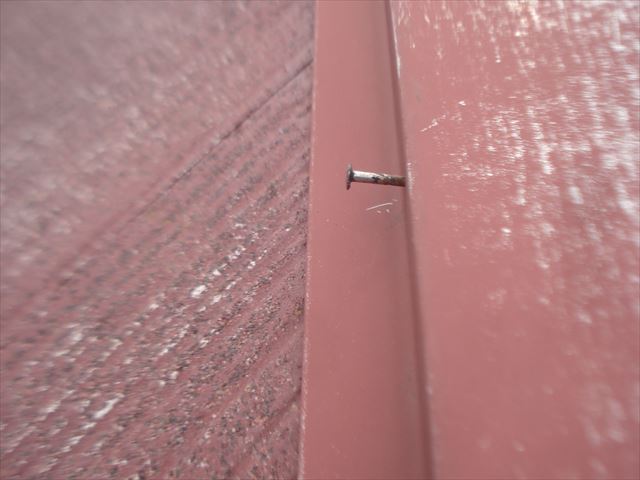 F邸棟板金釘打ち直し